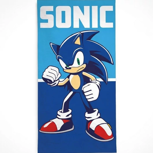 Sonic a sündisznó Ready to Run fürdőlepedő, strand törölköző 70x140cm (Fast Dry)