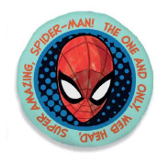 Pókember Web Head formapárna, díszpárna 35x35 cm Velúr