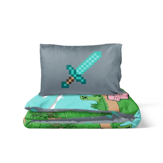 Minecraft Animals and Mobs ágyneműhuzat 140×200cm, 70×90 cm