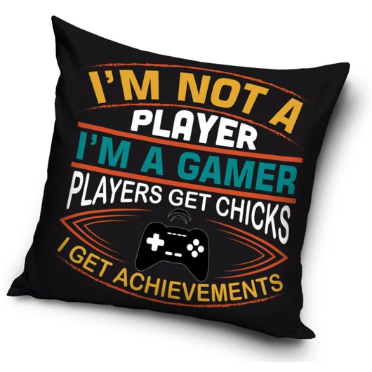 Gamer Achievements párnahuzat 40x40 cm