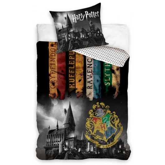 Harry Potter Houses Night ágyneműhuzat 140×200cm, 70×90 cm