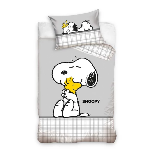 Snoopy & Woodstock gyerek, ovis ágyneműhuzat 100x135 cm, 40x60 cm