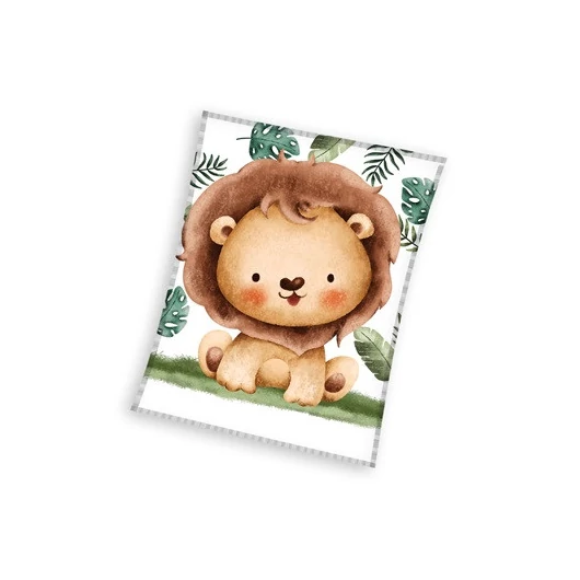 Oroszlán Giggles coral fleece polár takaró 110x140cm