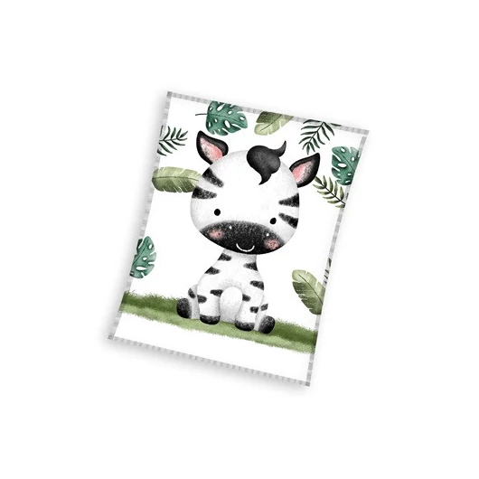 Zebra Leafy coral fleece polár takaró 110x140cm