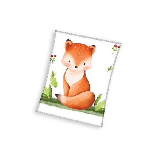 Róka Rusty coral fleece polár takaró 110x140cm