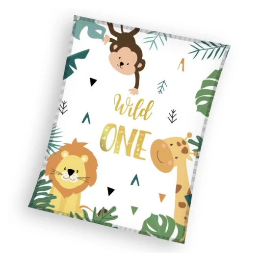 Állatos Wild One coral fleece polár takaró 110x140cm