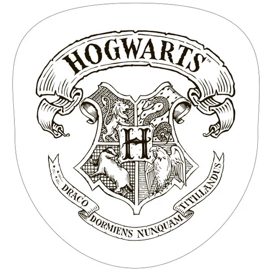 Harry Potter White Crest formapárna, díszpárna 34x36 cm