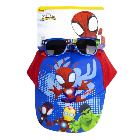 Pókember Spidey & Friends napszemüveg és baseball sapka szett