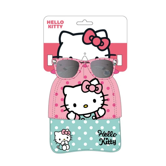 Hello Kitty Dots napszemüveg és baseball sapka szett