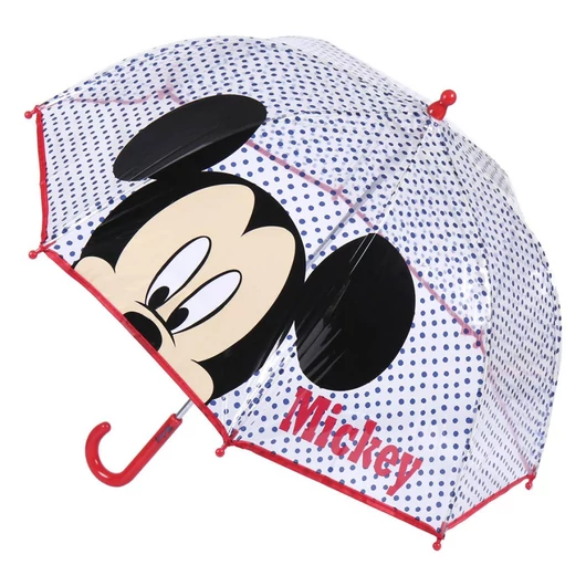 Disney Mickey Blue Dots gyerek átlátszó esernyő Ø71 cm