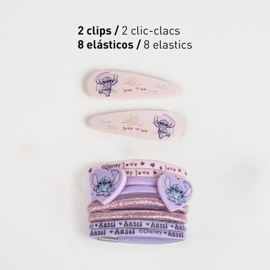 Disney Lilo és Stitch, A csillagkutya Love the Sea hajcsat, hajgumi szett dobozban