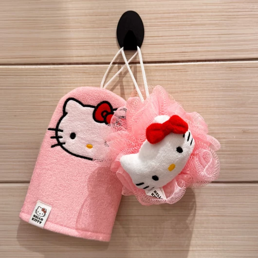 Hello Kitty Pink 3D fürdőszivacs, fürdőpamacs