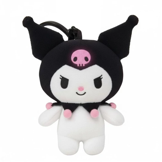 Hello Kitty Kuromi 3D plüss figura akasztóval, táskadísz 13 cm