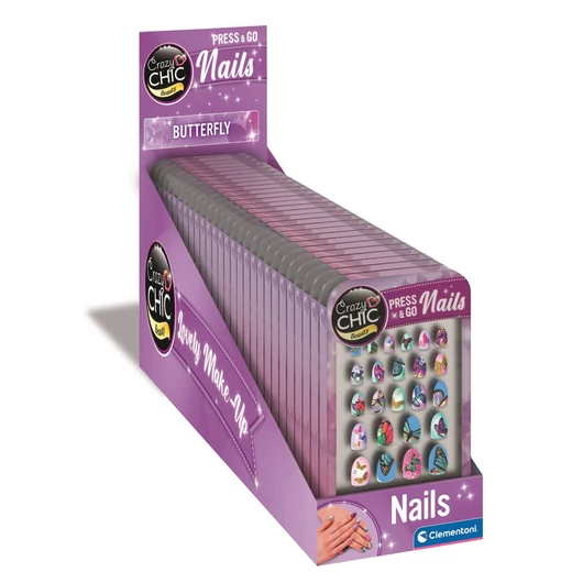 Crazy Chic Butterfly műköröm készlet Clementoni