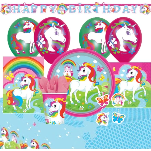 Unikornis Meadow party szett 56 db-os