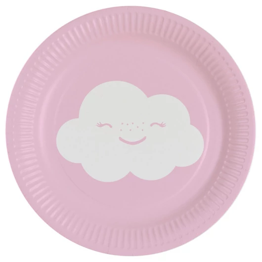 Szivárvány és Felhő Rainbow and Cloud papírtányér 8 db-os 18 cm
