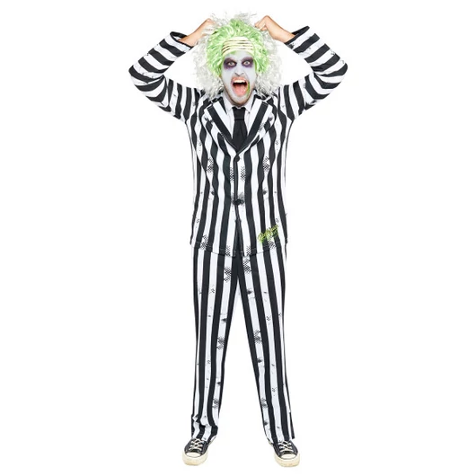 Beetlejuice Striped felnőtt jelmez M/L