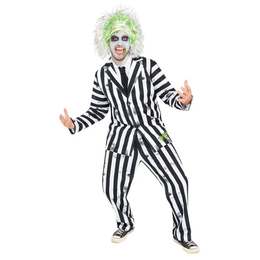 Beetlejuice Striped felnőtt jelmez XL