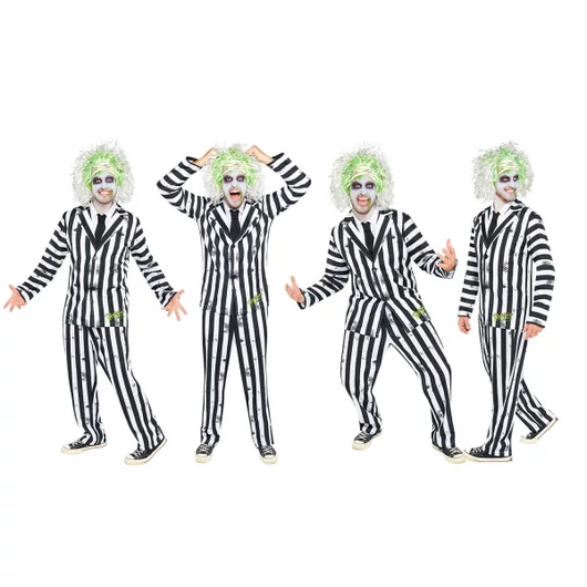 Beetlejuice Striped felnőtt jelmez XL