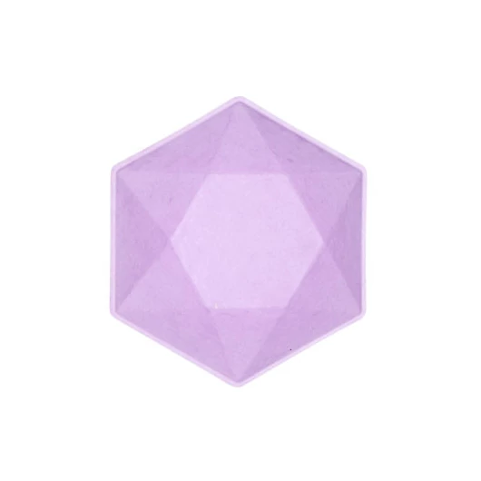 Lila Vert Decor hatszögletű mélytányér 6 db-os 15,8 cm