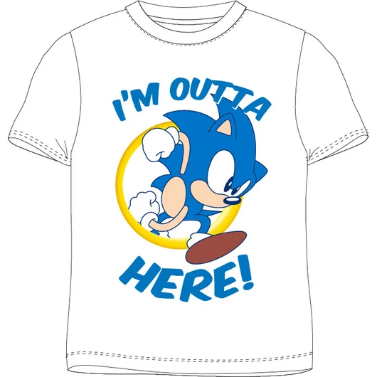 Sonic a sündisznó Here gyerek rövid póló, felső 5 év / 110 cm