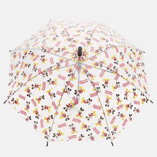 Disney Mickey Raindrops gyerek félautomata átlátszó esernyő Ø74 cm