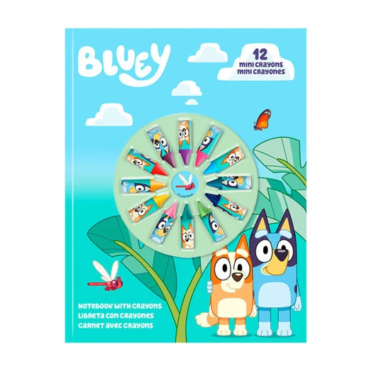 Bluey Life füzet + mini zsírkréta szett