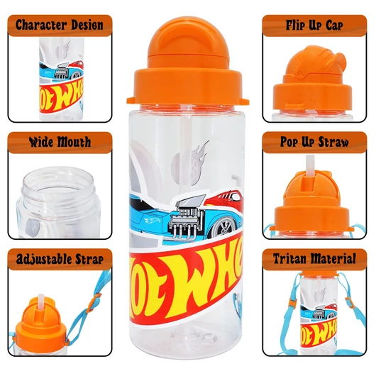 Hot Wheels Race tritan műanyag kulacs 500 ml