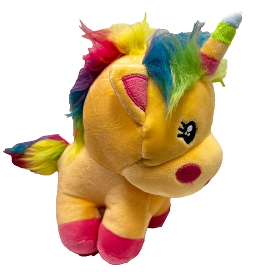 Unikornis Yellow plüss figura 16 cm