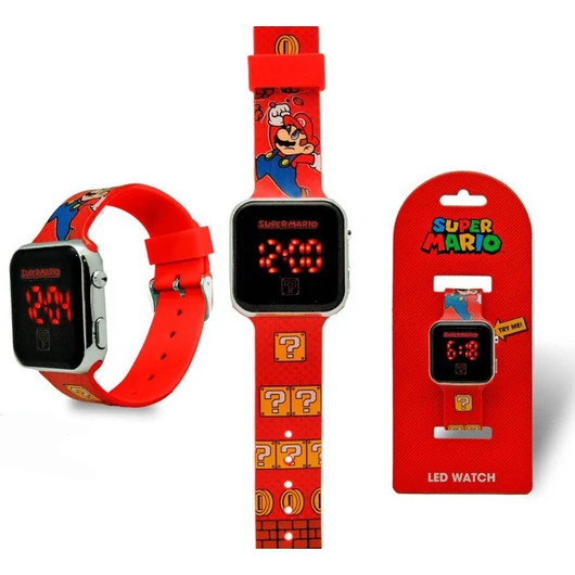 Super Mario Victory Red digitális LED karóra