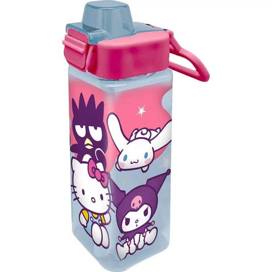Hello Kitty Friends square műanyag szívószálas kulacs 500 ml