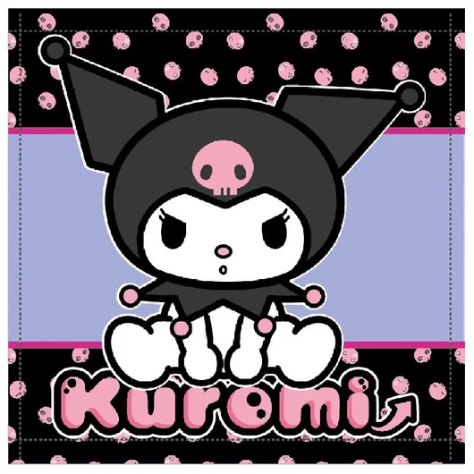 Hello Kitty Kuromi kéztörlő, arctörlő, törölköző 30x30cm