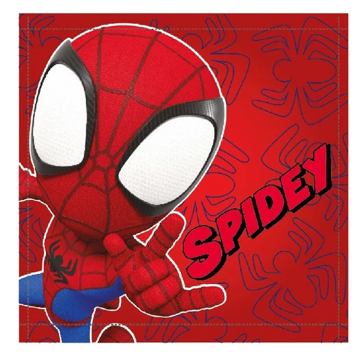 Pókember Spidey Red kéztörlő, arctörlő, törölköző 30x30cm