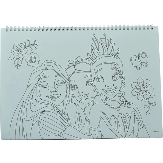 Disney Hercegnők Spring A/4 spirál vázlatfüzet 40 lapos matricával