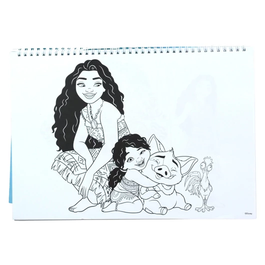 Disney Vaiana Together Again A/4 spirál vázlatfüzet 40 lapos matricával