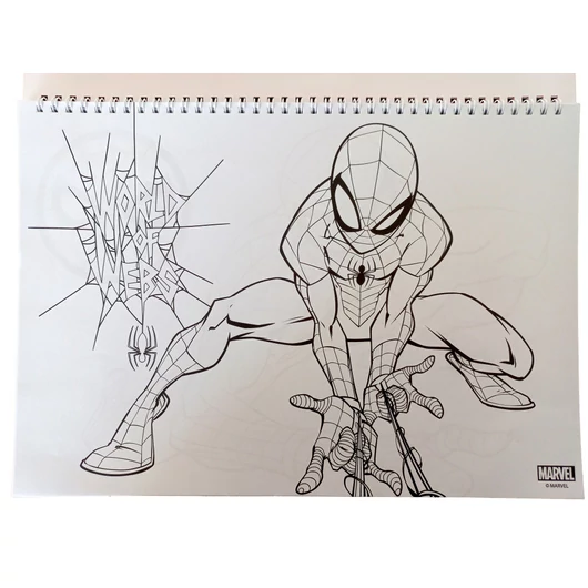 Pókember World of Webs A/4 spirál vázlatfüzet 40 lapos matricával