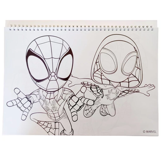 Pókember Spidey Dino-Webs A/4 spirál vázlatfüzet 40 lapos matricával