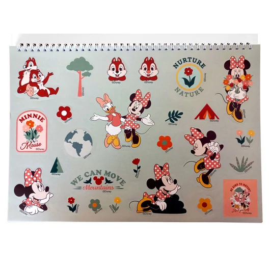 Disney Minnie Nomadic Spirit A/4 spirál vázlatfüzet 40 lapos matricával