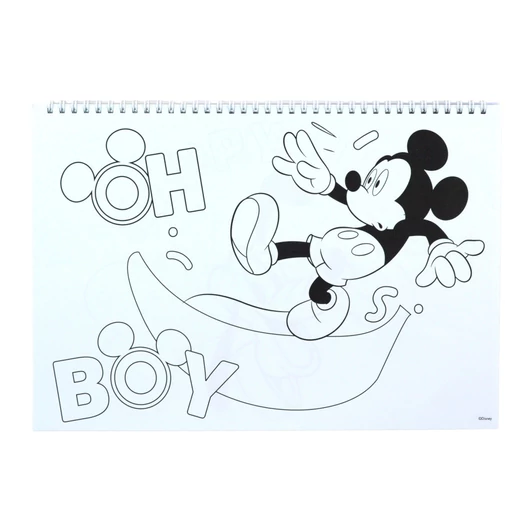 Disney Mickey Oh Boy A/4 spirál vázlatfüzet 40 lapos matricával