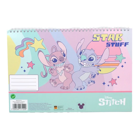 Disney Lilo és Stitch, A csillagkutya Star Stuff A/4 spirál vázlatfüzet, 30 lapos