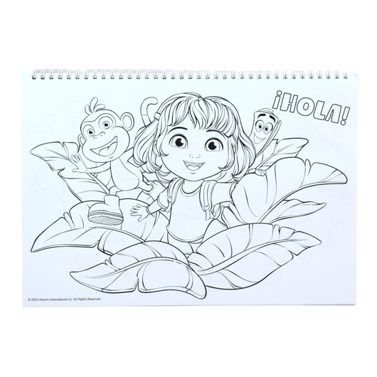 Dóra, a felfedező Jungle A/4 spirál vázlatfüzet 40 lapos matricával