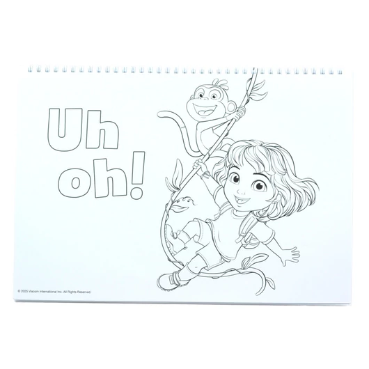 Dóra, a felfedező Jungle A/4 spirál vázlatfüzet 40 lapos matricával