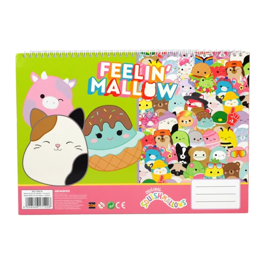 Squishmallows Feelin' A/4 spirál vázlatfüzet 40 lapos matricával