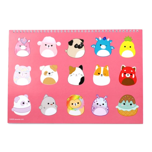 Squishmallows Feelin' A/4 spirál vázlatfüzet 40 lapos matricával