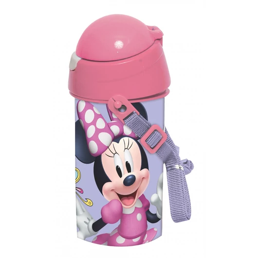 Disney Minnie Smiles műanyag szívószálas kulacs akasztóval 500 ml