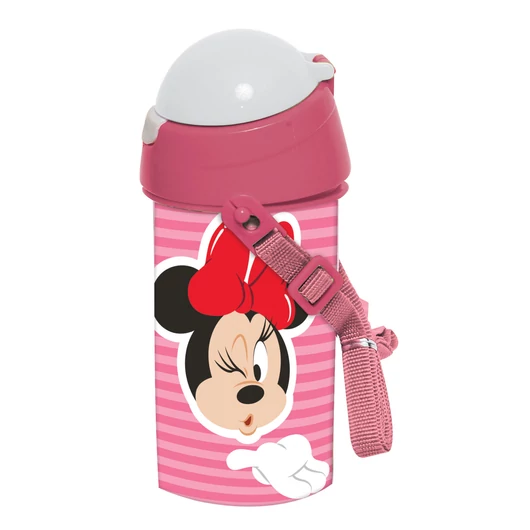 Disney Minnie Wink műanyag szívószálas kulacs akasztóval 500 ml