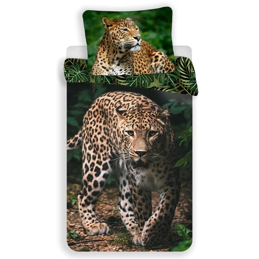 Leopárd Green ágyneműhuzat 140×200cm, 70×90 cm