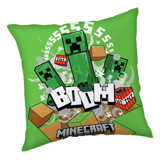 Minecraft Creeper Boom párna, díszpárna 40 x 40 cm