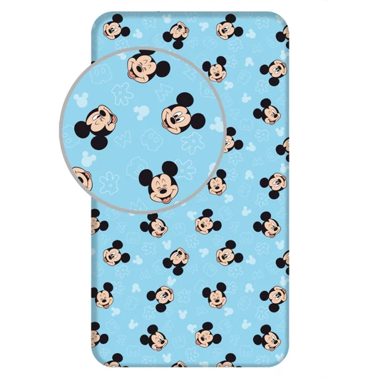 Disney Mickey Funny Head gumis lepedő 90x200 cm