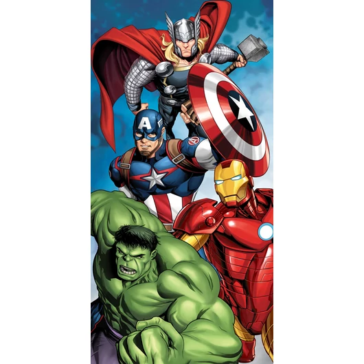 Bosszúállók Power fürdőlepedő, strand törölköző  70x140cm